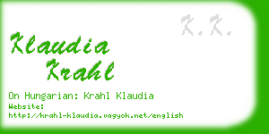 klaudia krahl business card